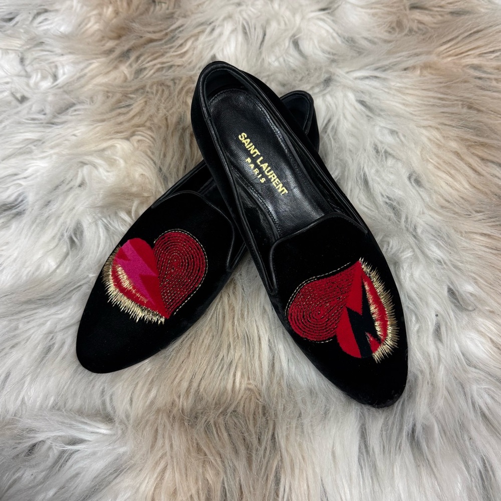 Saint Laurent Heart Loafers